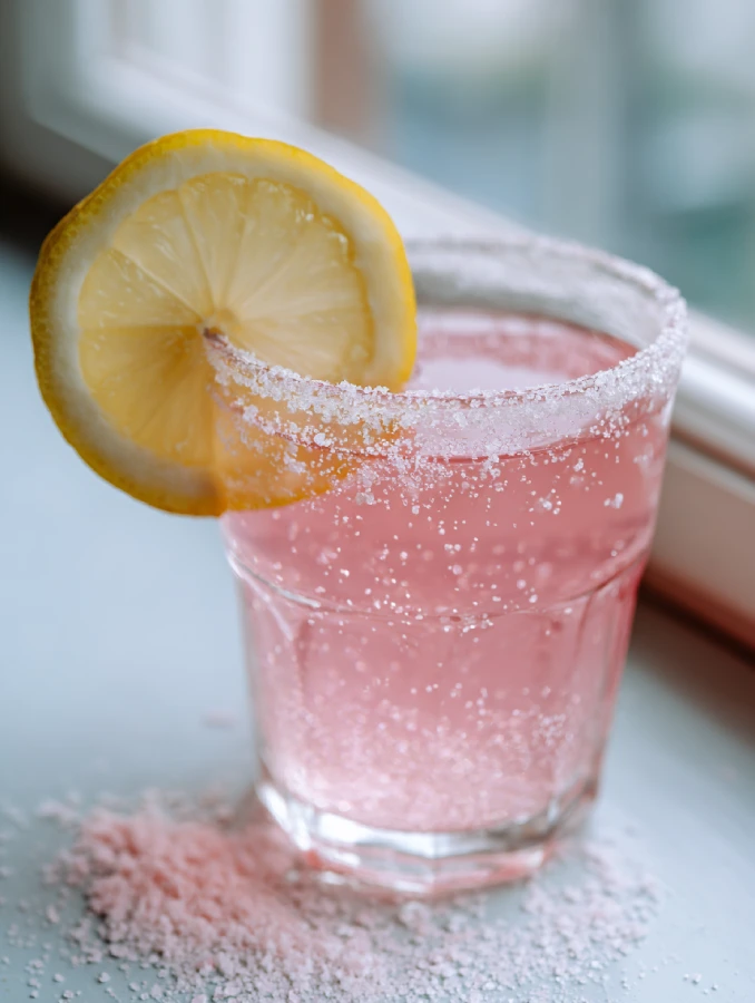 serving pink salt recipe drink