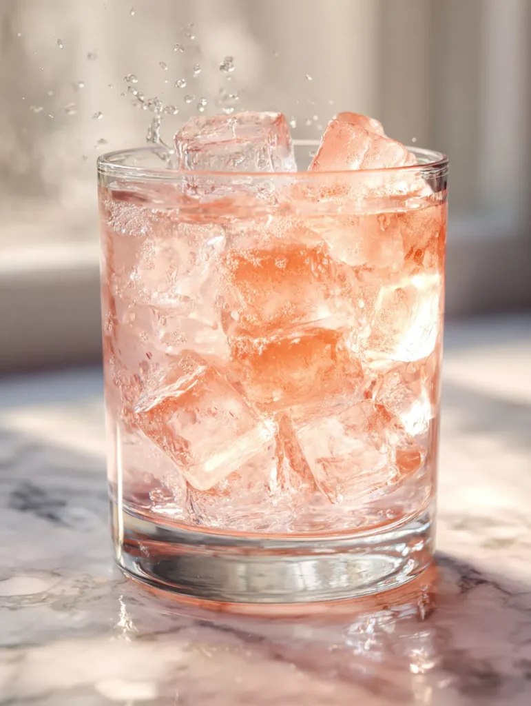 Salt and Ice Trick Recipe for Weight Loss: What Works & What’s Myth Icy pink salt drink showcasing the salt and ice trick