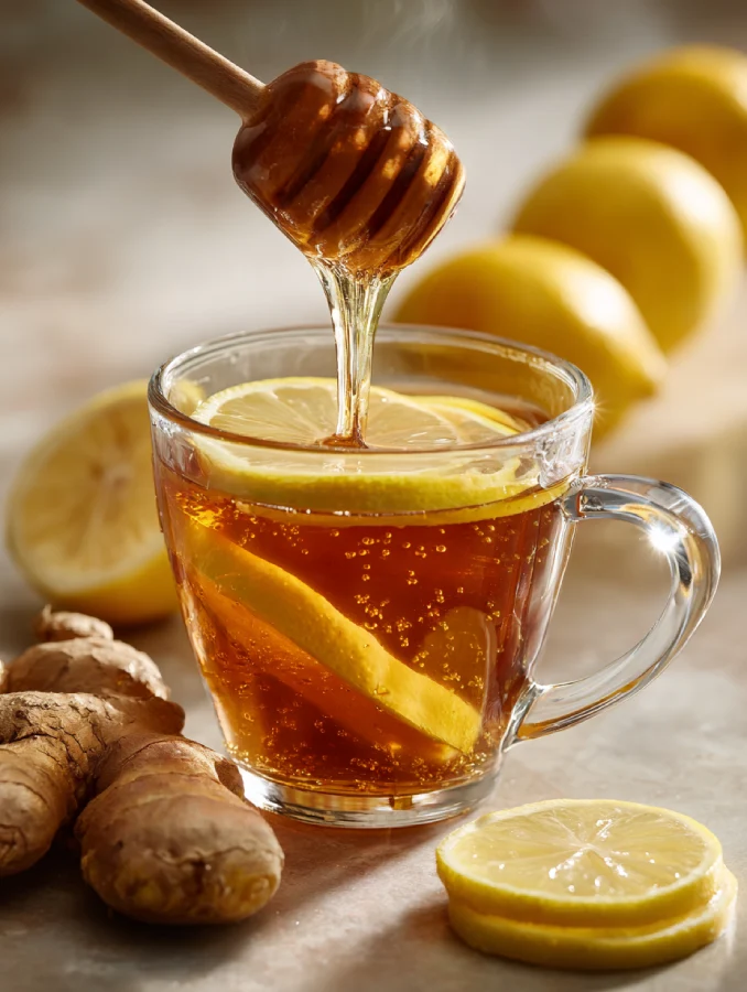 Natural Mounjaro Drink Recipe For Weight Loss (2025) Lemon-infused herbal tea with honey and raw ginger