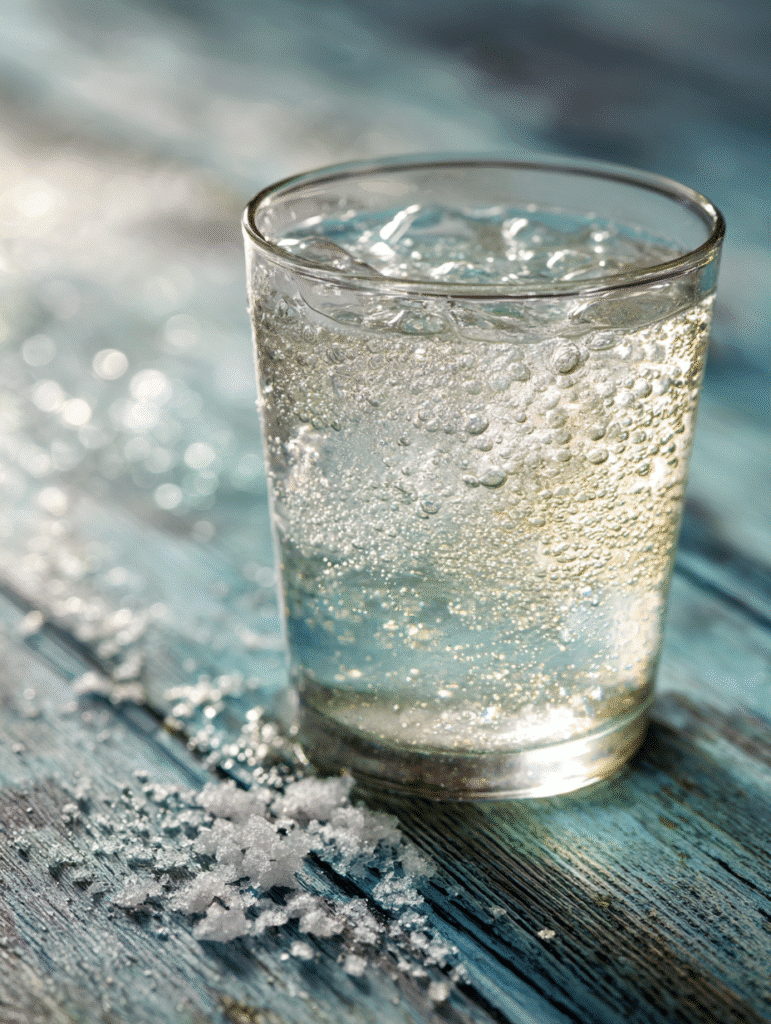 Celtic Salt Trick: The Simple Salt Fix Men Are Swearing By Celtic salt trick with sparkling mineral water