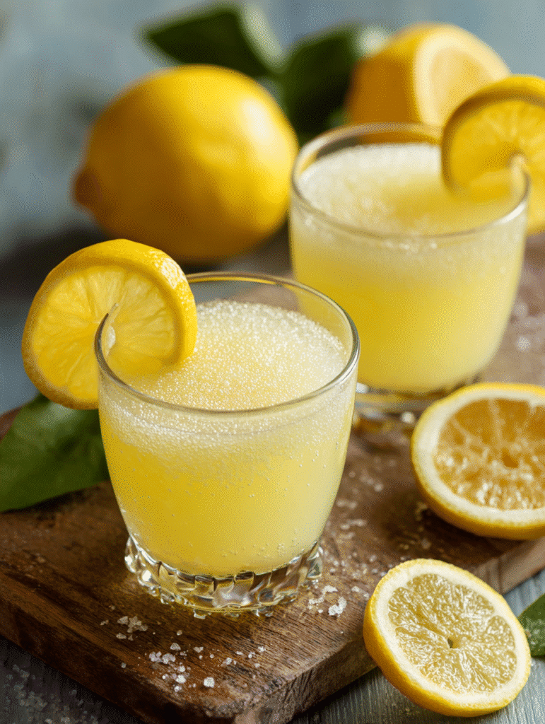 Summer gelatin trick recipe with lemon and sugar