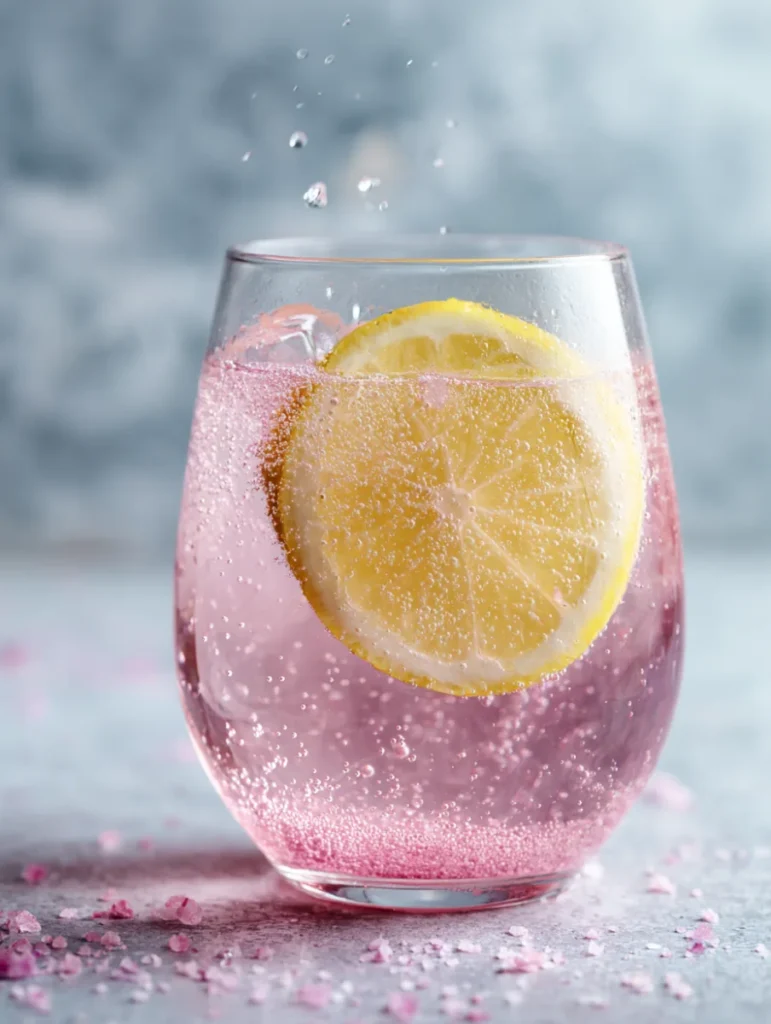 Pink Salt Diet Drink Recipe Glass of lemon and pink salt water for detox diet