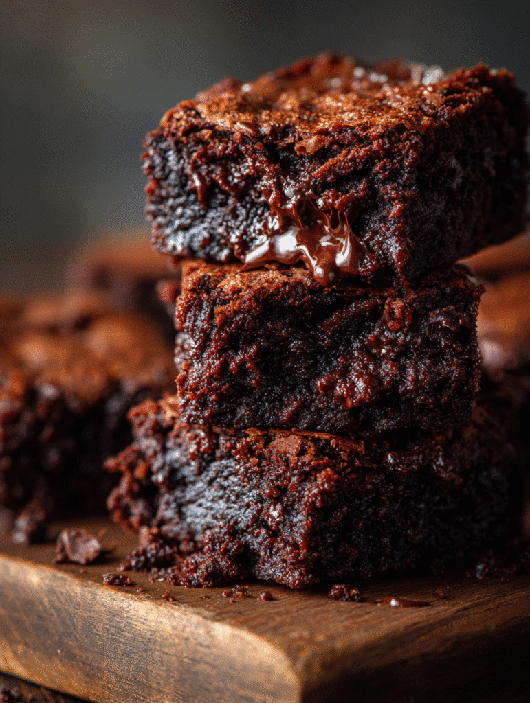 Zucchini brownie recipe with fudgy chocolate center