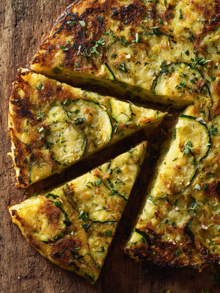  Authentic Italian zucchini scarpaccia with fresh herbs