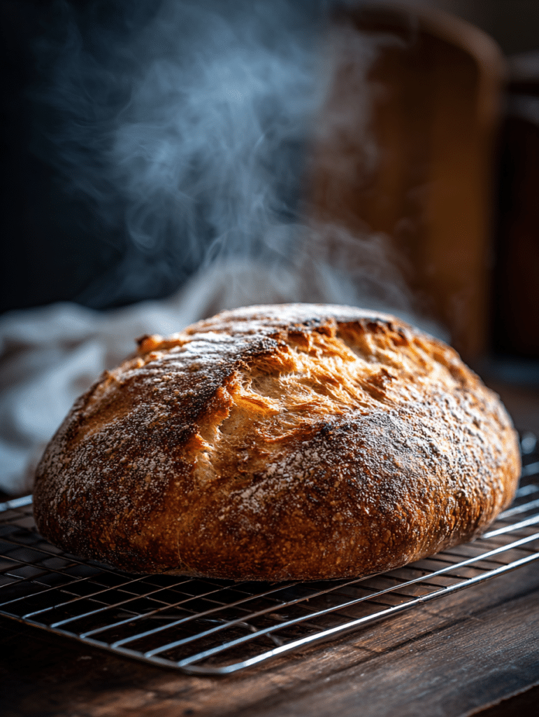 Freshly baked gluten free sourdough loaf