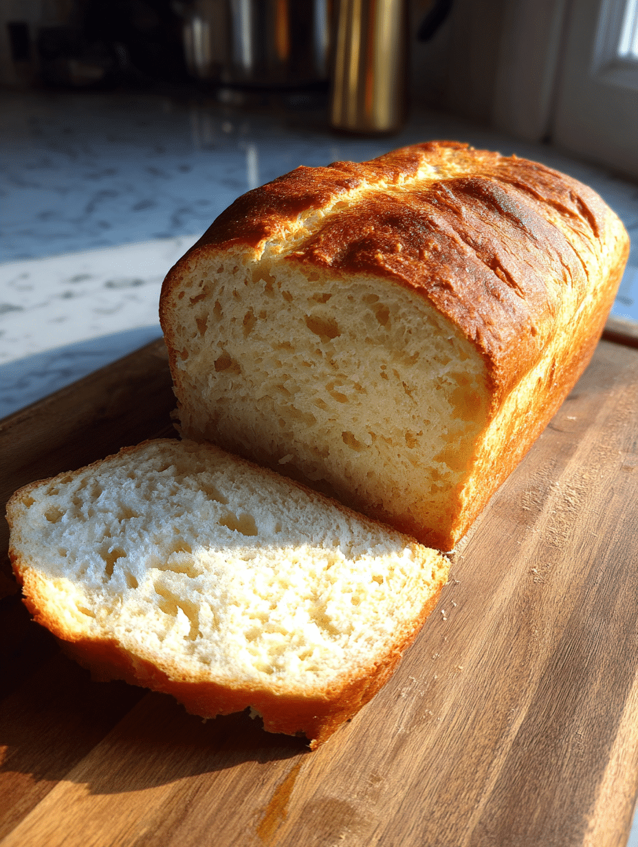 featured gluten free bread recipe sliced loaf on wooden board with golden crust