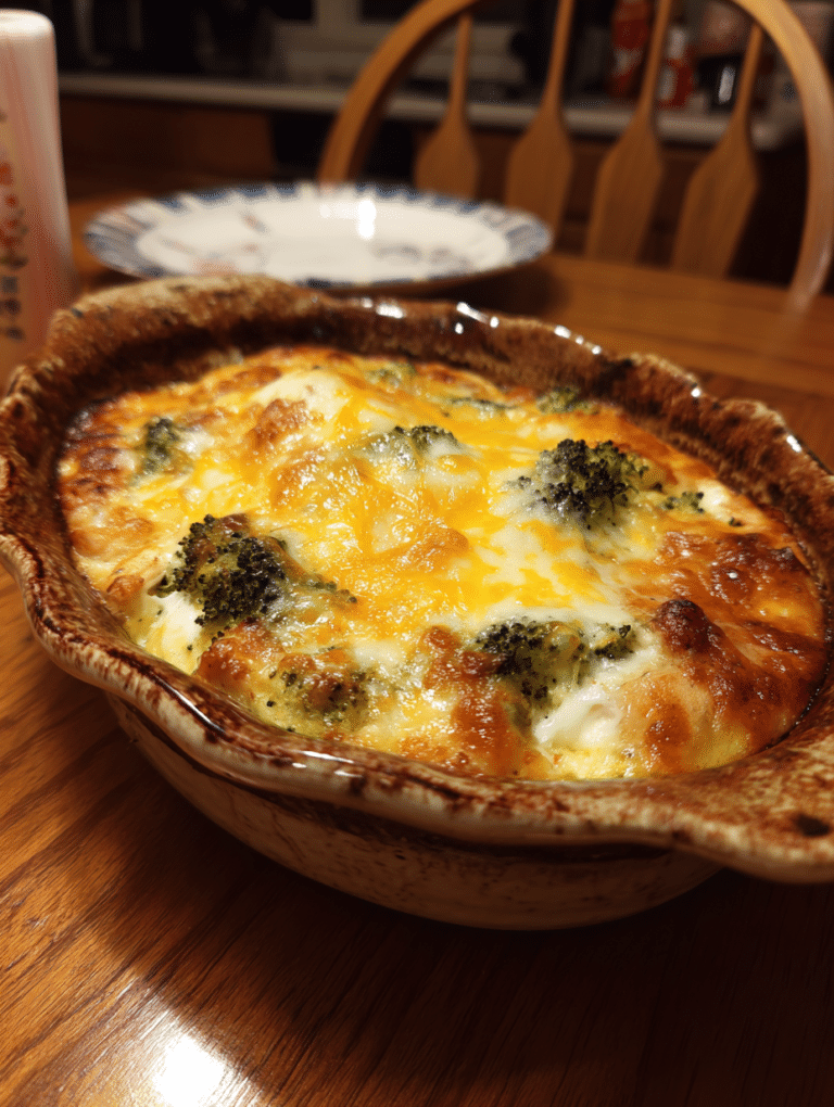 low carb casserole baked with chicken and vegetables