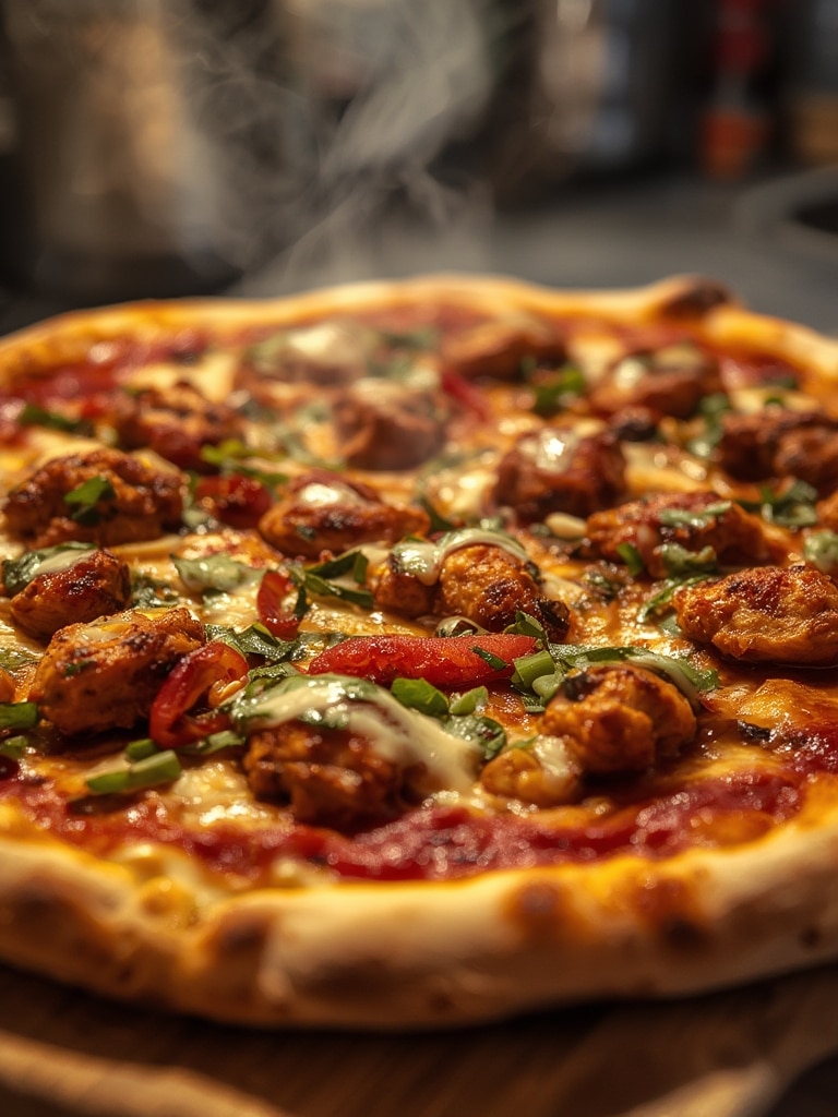 BBQ chicken pizza