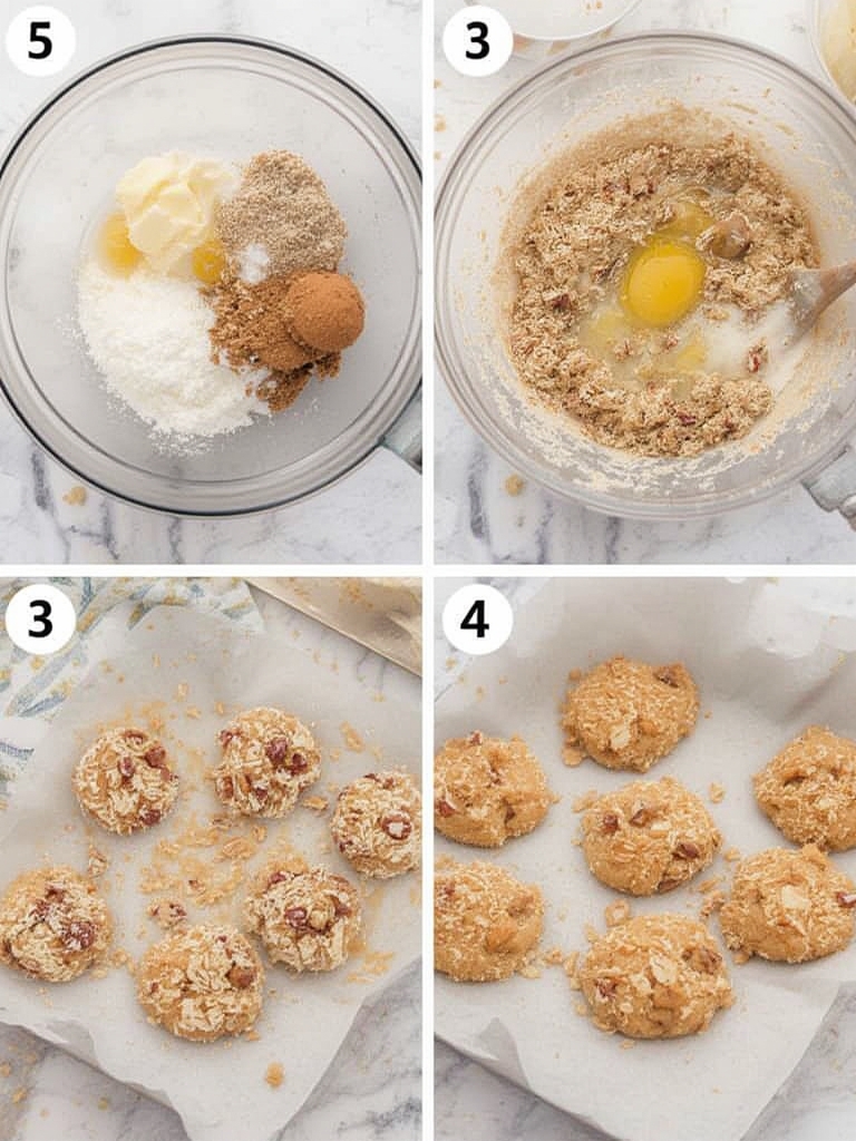 Coconut pecan cookies ingredients