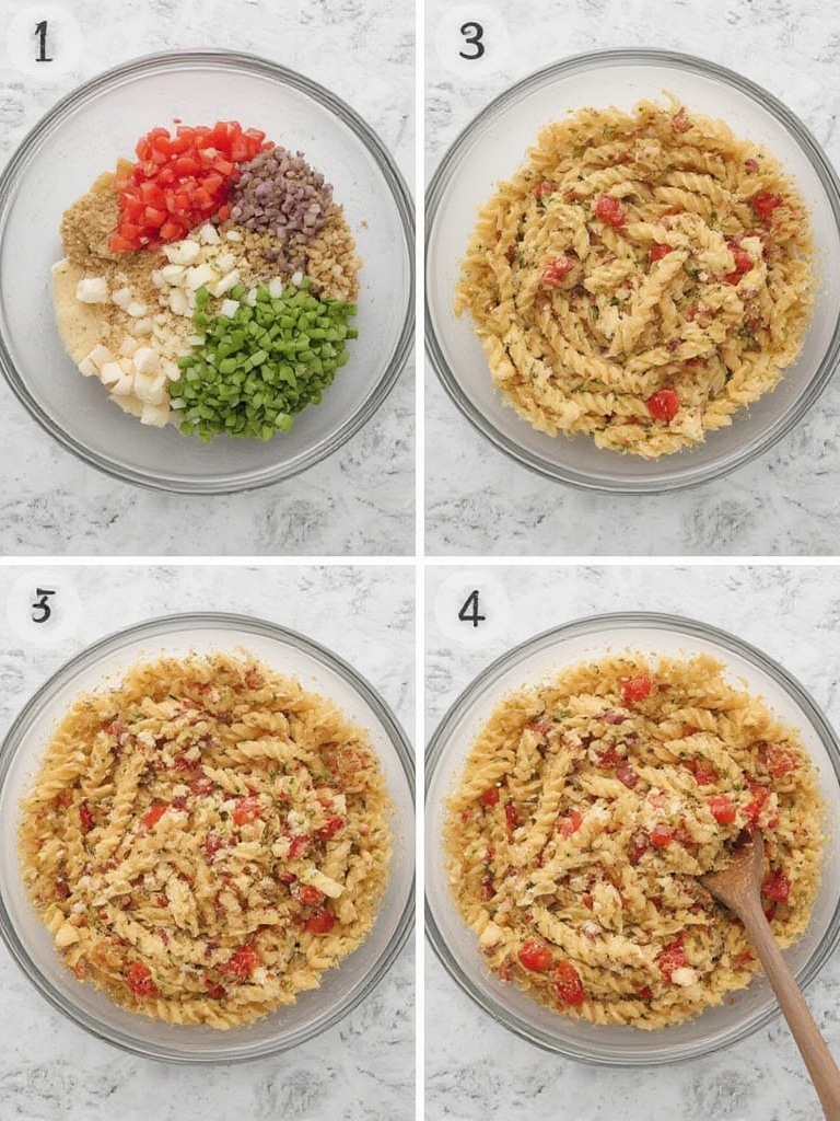 Cold pasta salad ingredients