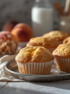 Peach cobbler muffins