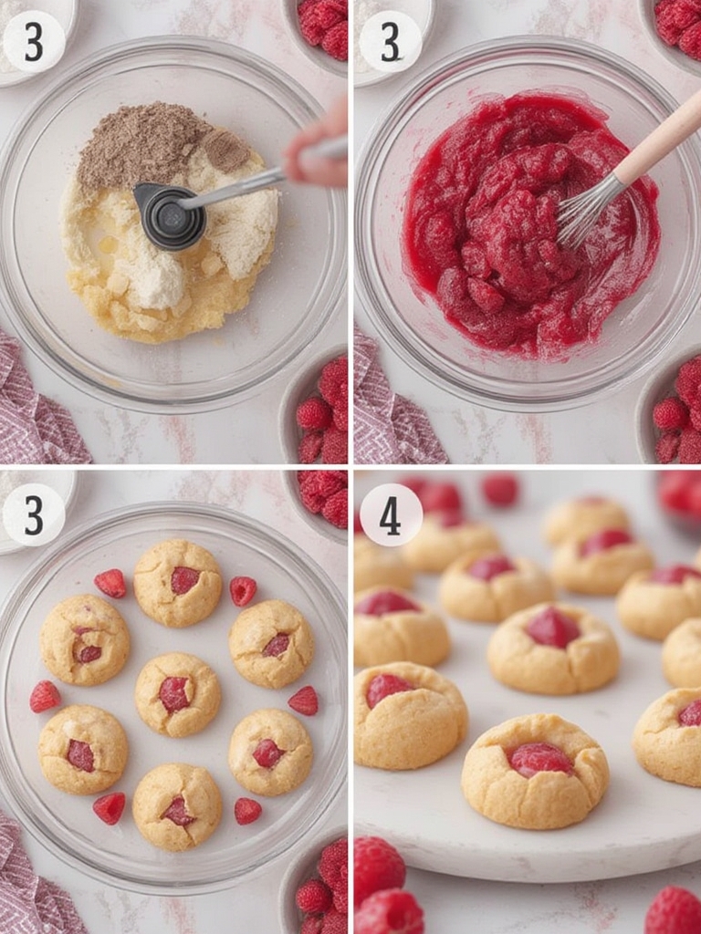 Raspberry cookies recipe ingredients