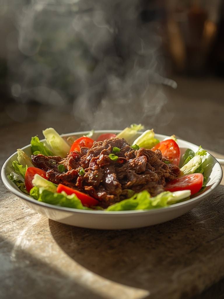 Smoked beef salad
