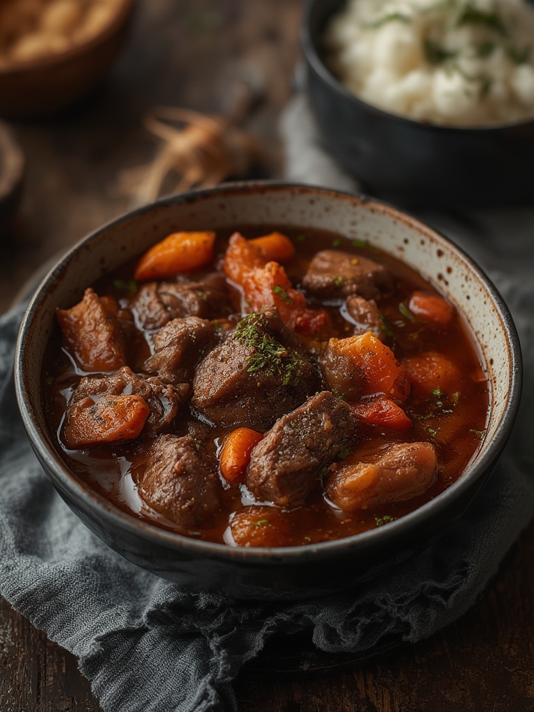 Smoked beef stew