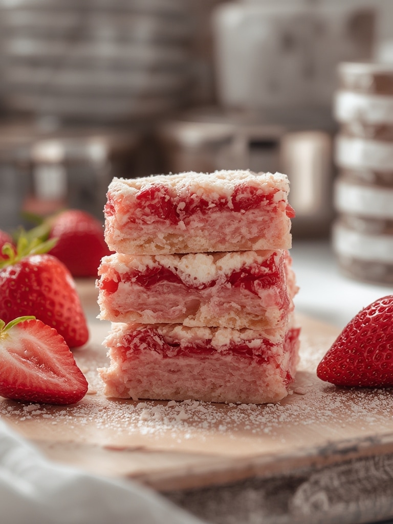 Strawberry shortcake bars