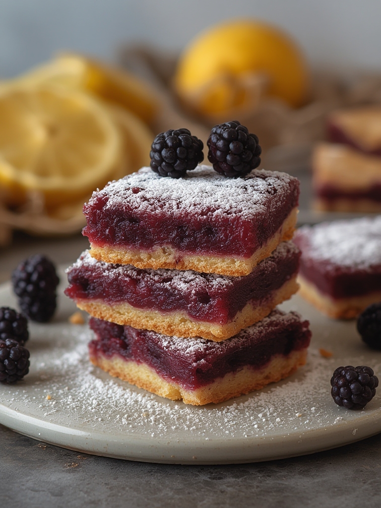 blackberry lemon squares