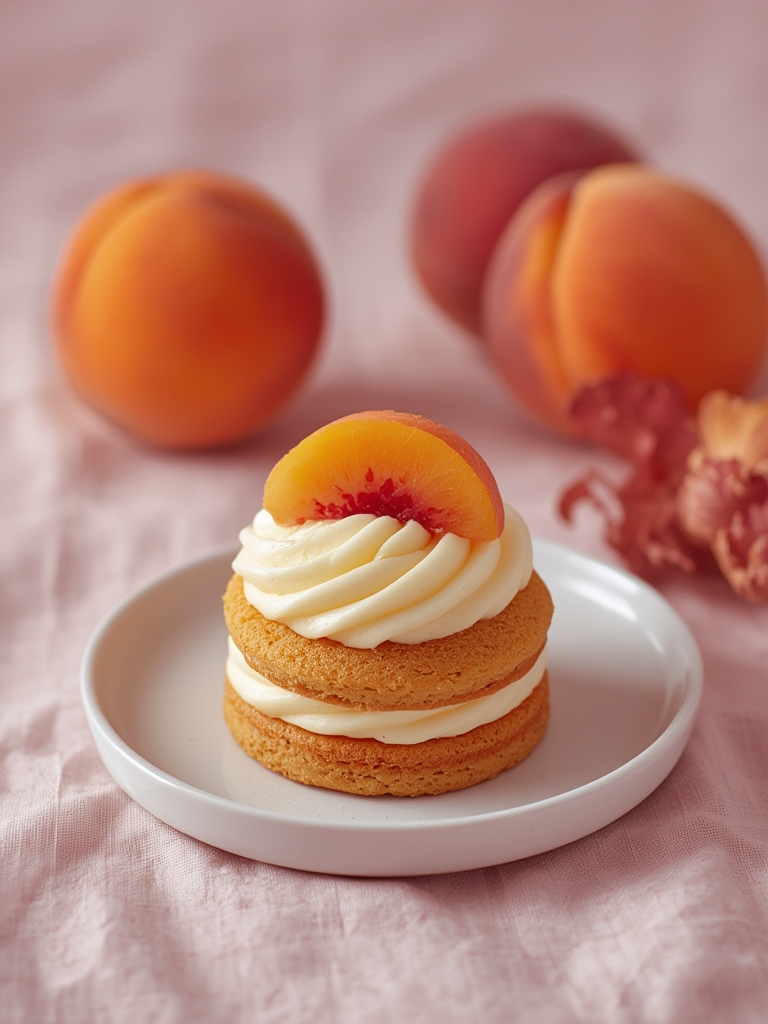 peach mini cakes