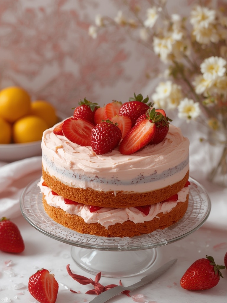 strawberry lemon cake