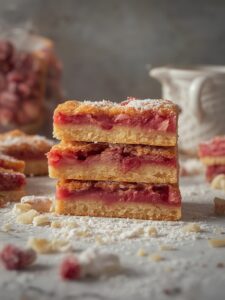 Rhubarb shortbread bars