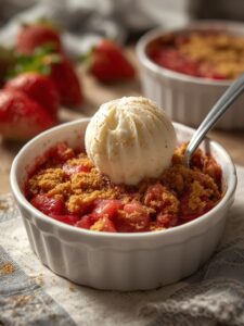 Strawberry rhubarb crisp