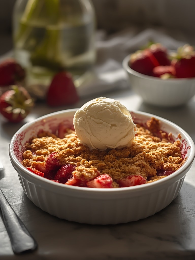 Strawberry Rhubarb Crumble Strawberry rhubarb crumble