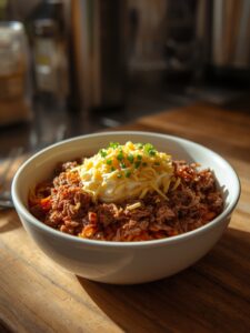 Street corn beef bowl